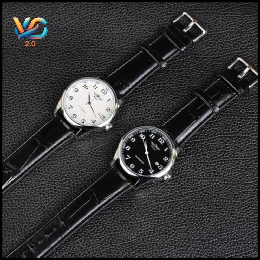 Automatic Mechanical Watch With Day Calendar, Lea… - image 6